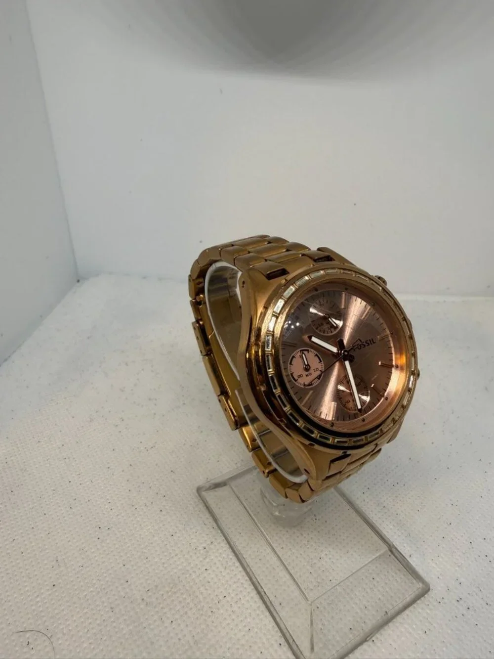 Fossil Dylan CH2826 Womens Rose Gold Chronograph Stainless Steel Watch 38mm